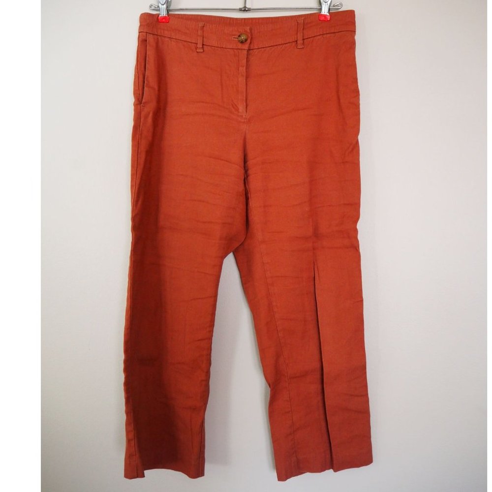 J. Jill Linen Stretch Cropped Capri Pants Size 8